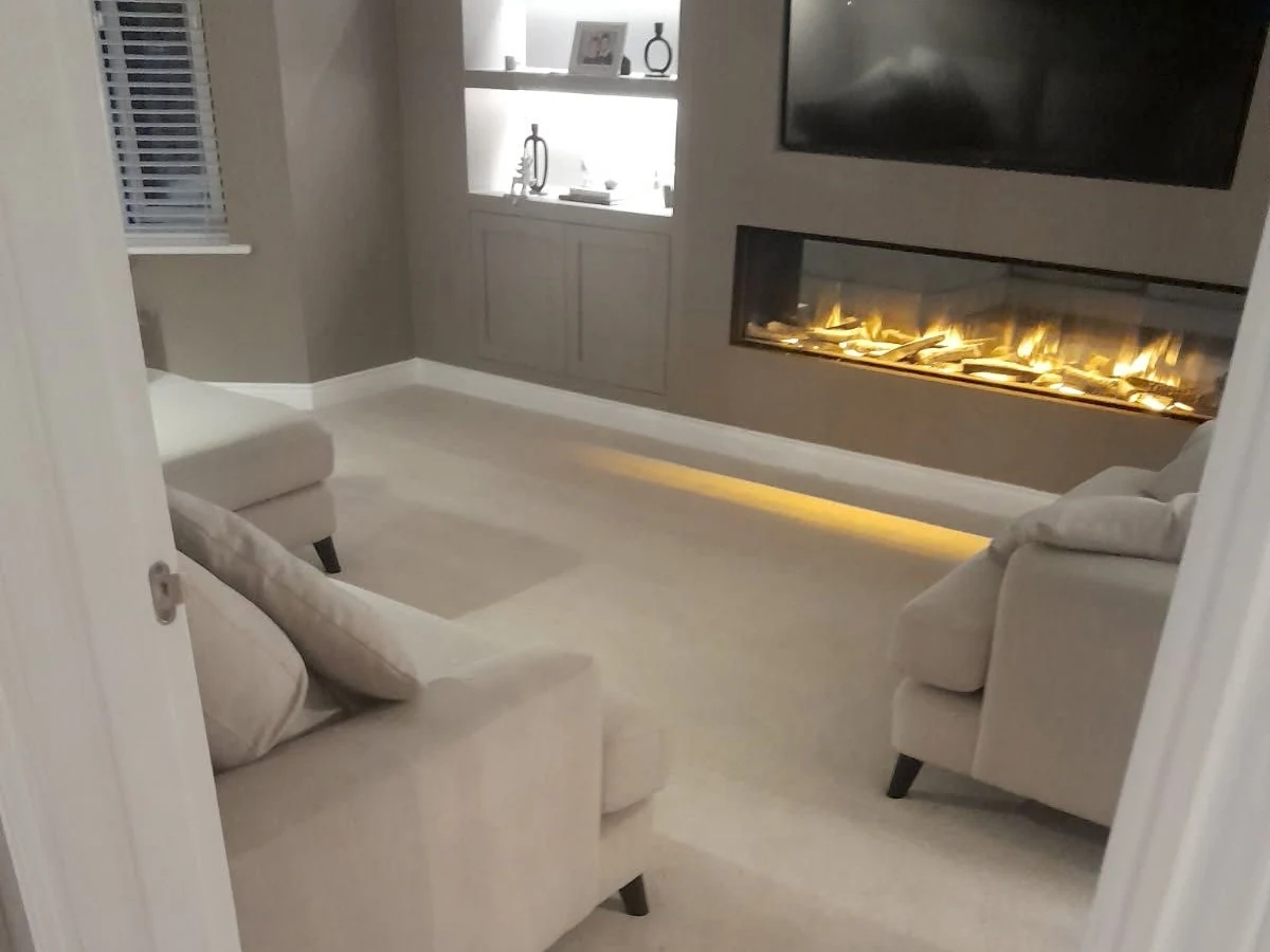 living room carpet cream fireplace fitted newcastle foxglove flooring