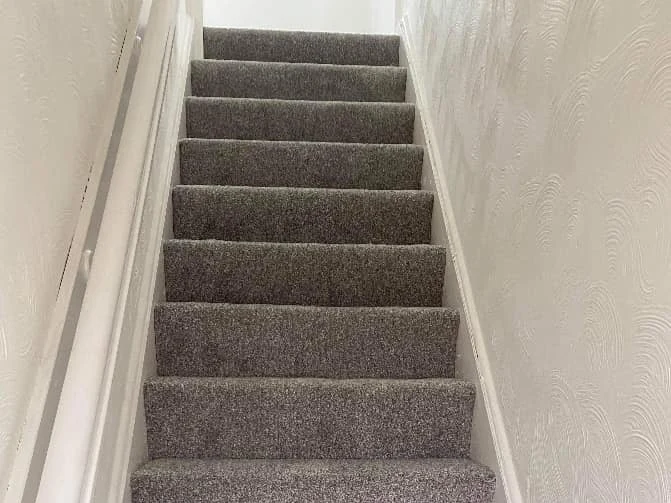 staircase carpet grey full fitted newcastle home foxglove flooring