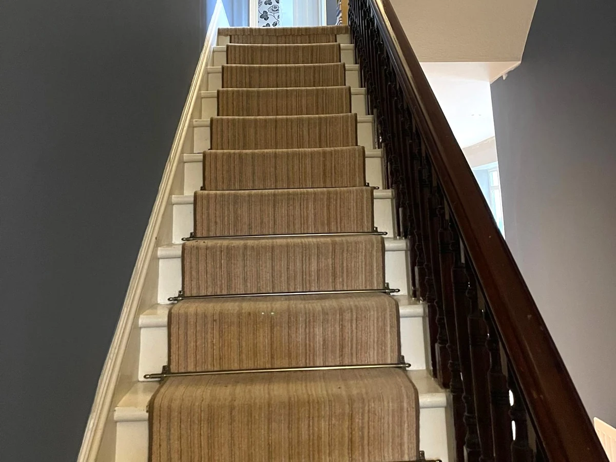 staircase-carpet-runner-beige-striped-rods-newcastle-foxglove-flooring staircase carpet runner beige striped rods newcastle foxglove flooring