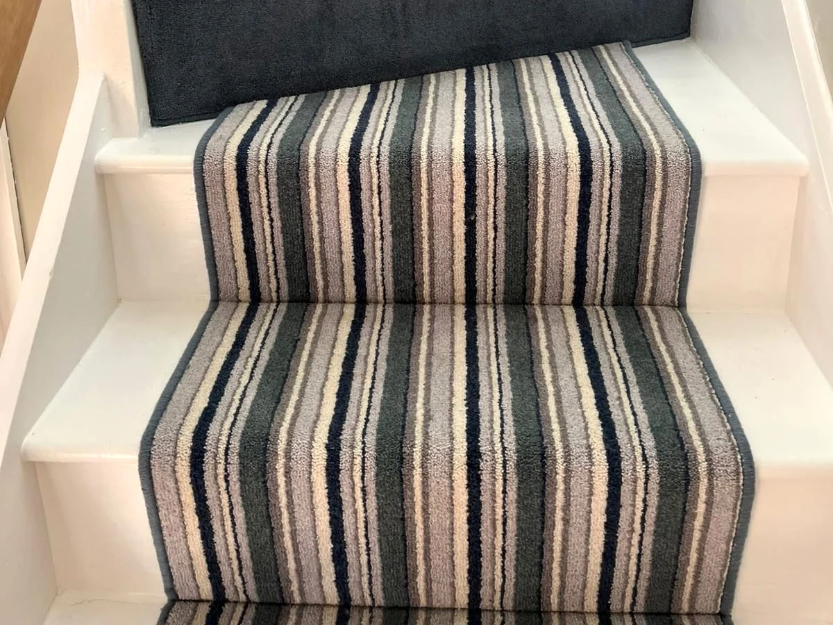 staircase carpet runner beige wide angle dene newcastle foxglove flooring