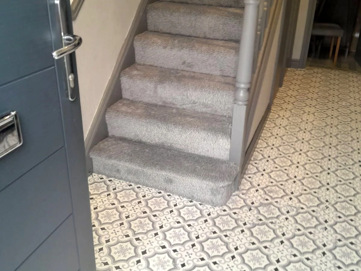 staircase carpet runner brown wide angle heaton newcastle foxglove flooring