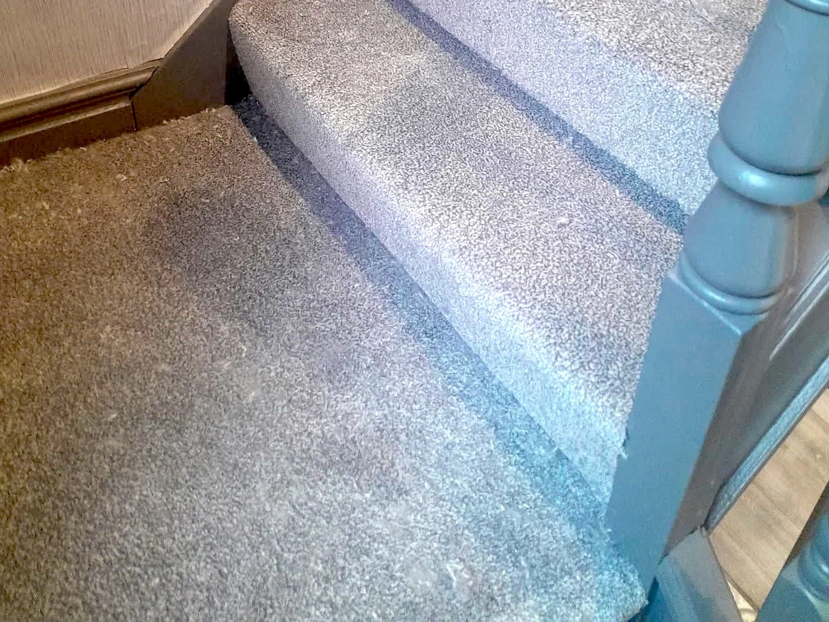 staircase carpet runner grey upper angle tynemouth newcastle foxglove flooring